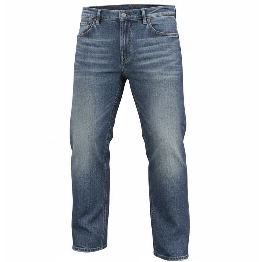 Vintage Lucky Brand Jeans Mens 34 Button Fly Blue Timeless Jean Baggy Wide